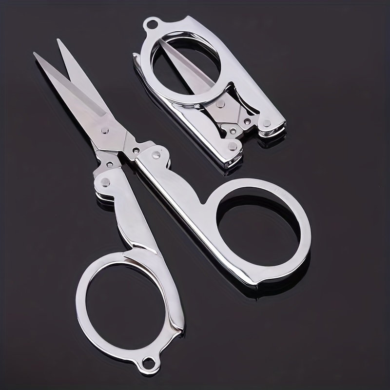 16 Pcs Mini Handy Folding Scissors Stainless Steel Travel Pocket Multi User