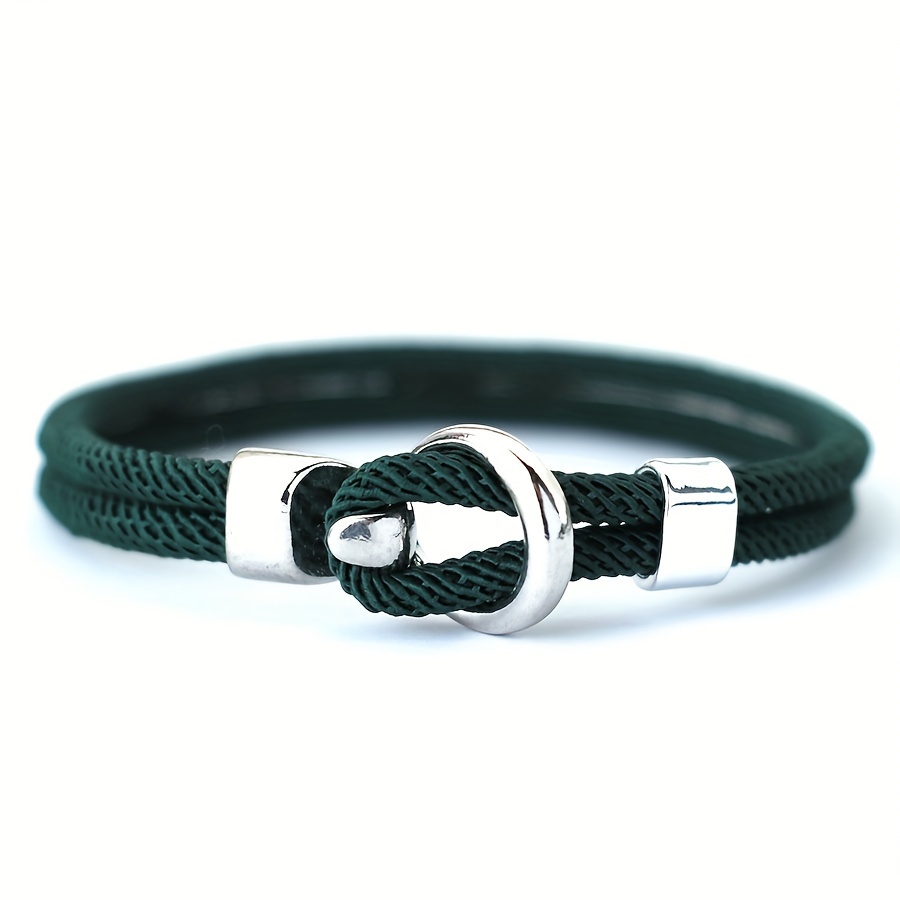 1pc Fashion Men's Rope Bracelet, Double Layer Thread Bracelet, Simple Festival Accessories for Men,Temu