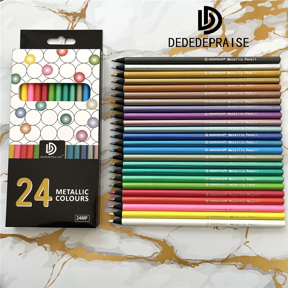 Vibrant Colors Metallic Pencils Perfect Artistic Creations - Temu