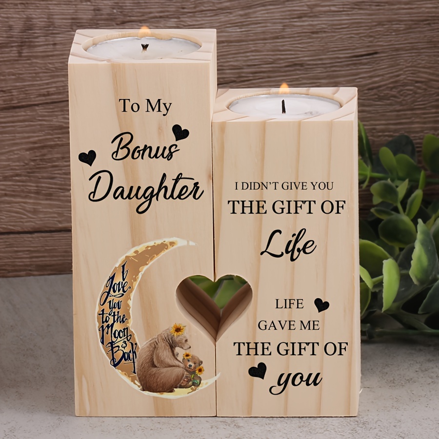 Candle Holder, Daughter Gift From Mom Heart Candlestick(without Candles),  For Centerpiece, Candlelight Dinner Photo Props, Wedding Anniversary  Birthday Atmosphere Decor, Table Living Room Home Decor, Christmas New Year  Decor - Temu