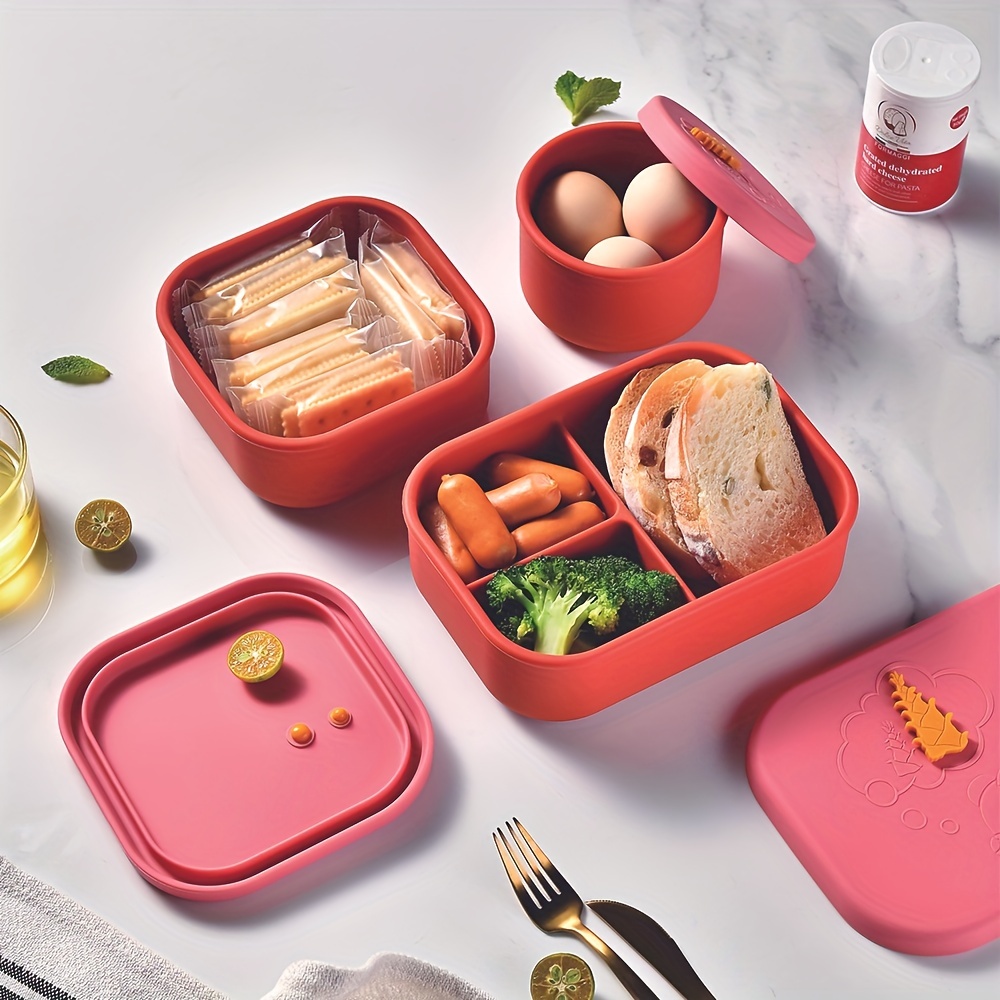 1 Ud. Fiambrera Rectangular Silicona Cocina Caja Bento - Temu Chile