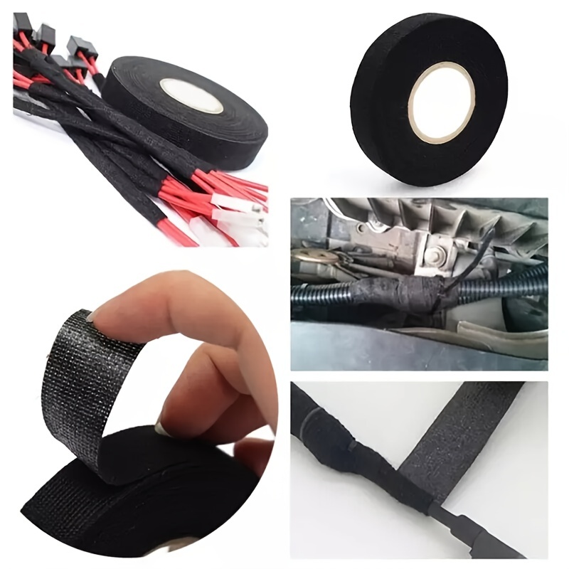 15M Heat Resistant Tape Coroplast Adhesive Automotive Cloth Tape For Car  Cable Harness Wiring Fabric Loom