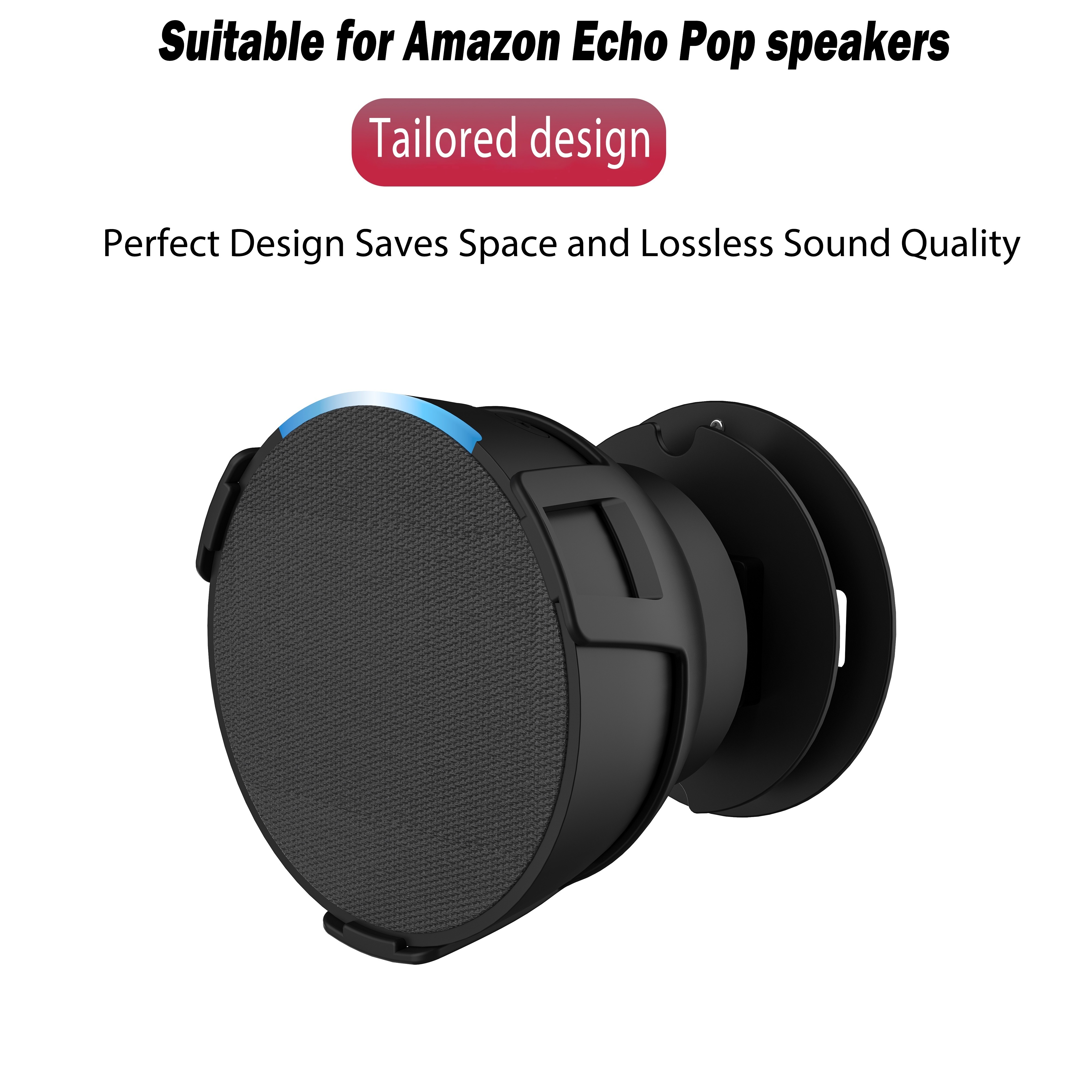 Real Wood Stand for Echo POP (2023),Tripod Accessories Protect pop Speaker  for Better Sound,Secure Stable Sturdy Wooden Mount Holder for Alexa POP