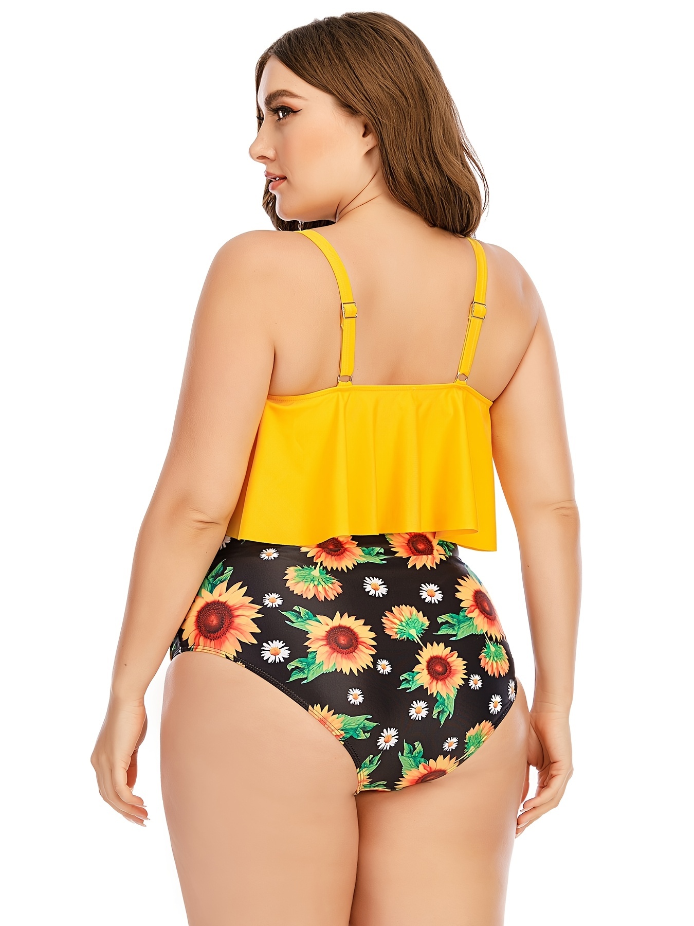 Women High Waist Bikini Bikini Tops for Women Large Bust Supportive Short  Set Bathing Suit for Women Sunflower Bathing Suit Bottoms 1 Piece Swimsuits