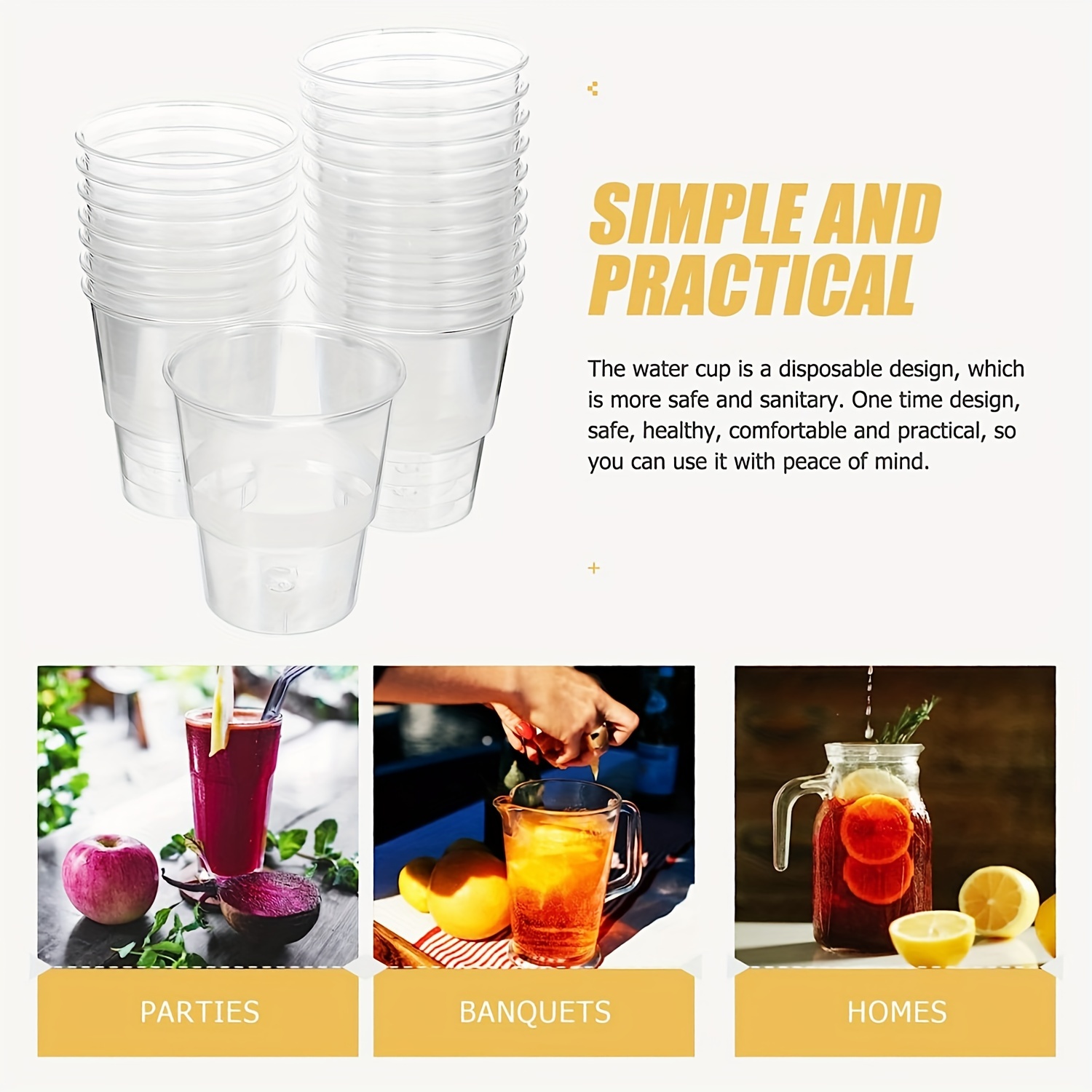 Disposable Cups, Plastic Cups, Drinking Cups, Cold And Hot Drink