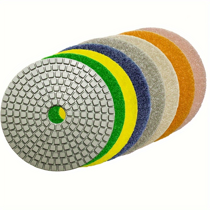 Convex Diamond Polishing Pads 4 inch for Stone and Concrete (7 Grits)