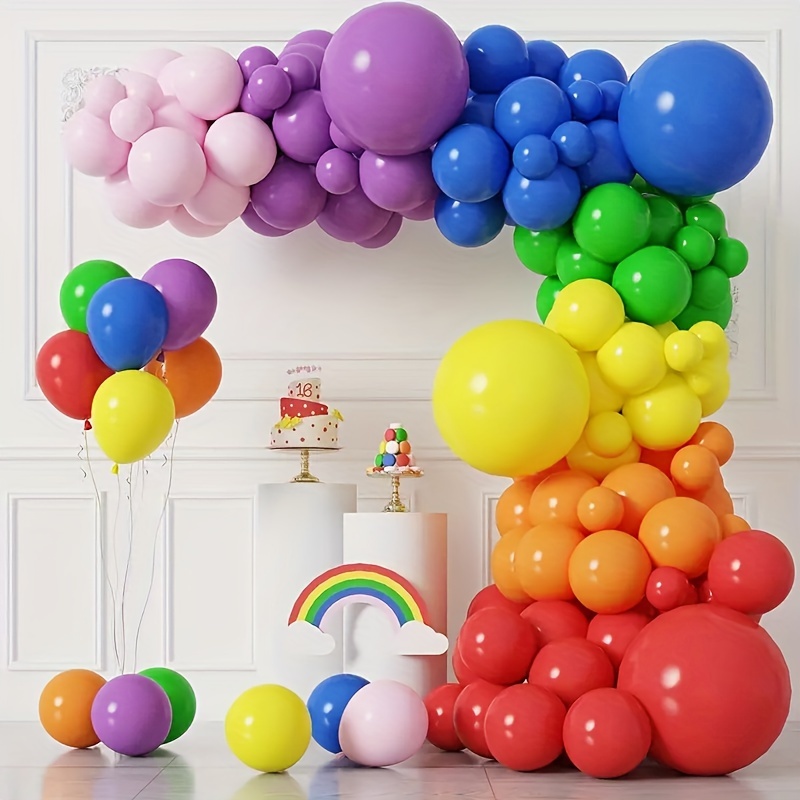Kit de guirnalda de globos pastel, arco de globos de arcoíris, globos de  látex de color caramelo macarrón para boda, compromiso, fiesta de  cumpleaños