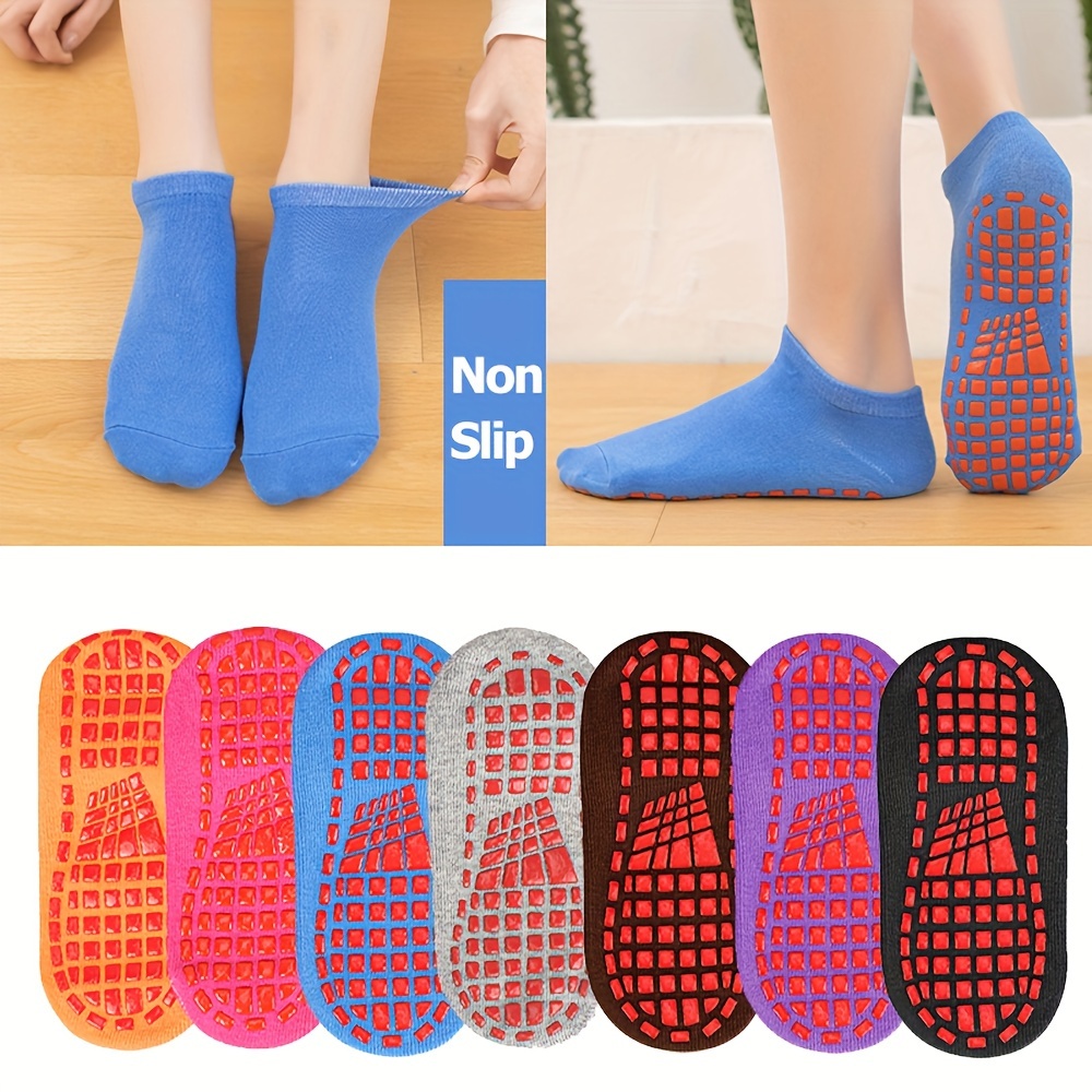 1Pair Yoga Socks Anti Slip Sticky Bottom Workout Pilates Grip Sock For  Woman Dance Slippers Fitness