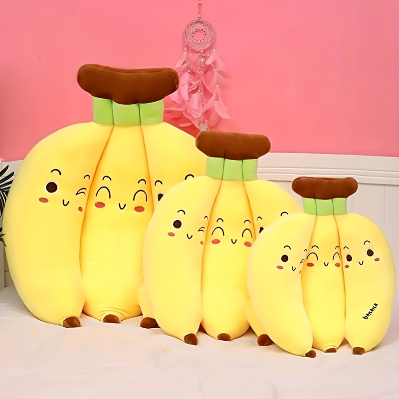 large banana Stuffed Banana Plush Fruit Plush Toys Pillows Fuzzy Pillows  Kids