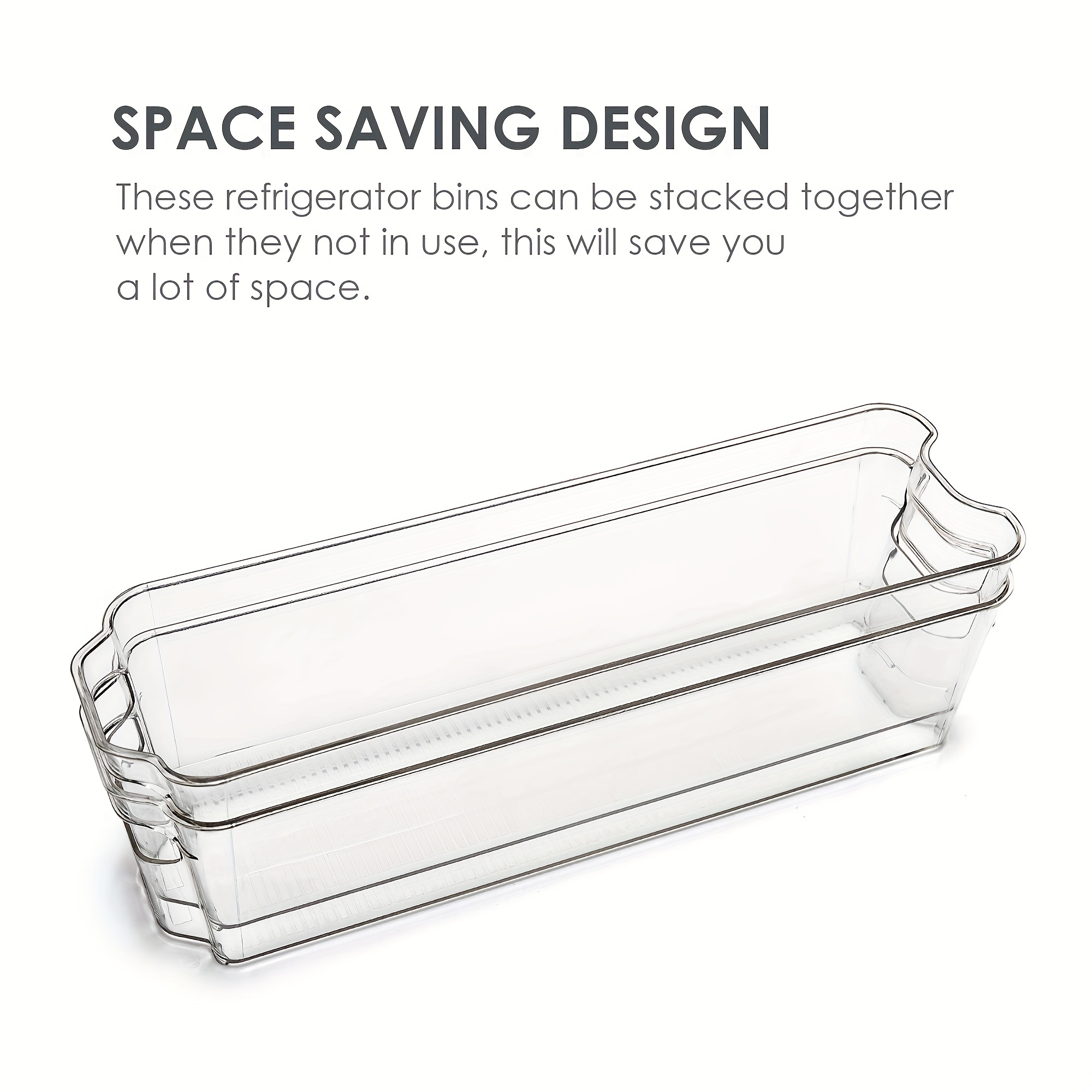 Refrigerator Organizer Bins, Clear Plastic Bins For Fridge, Kitchen  Cabinet, Pantry Organization, Ideal Bpa Free Freezer Organizers For Storing  Breast Milk Storage Bags, Kitchen Accessories - Temu