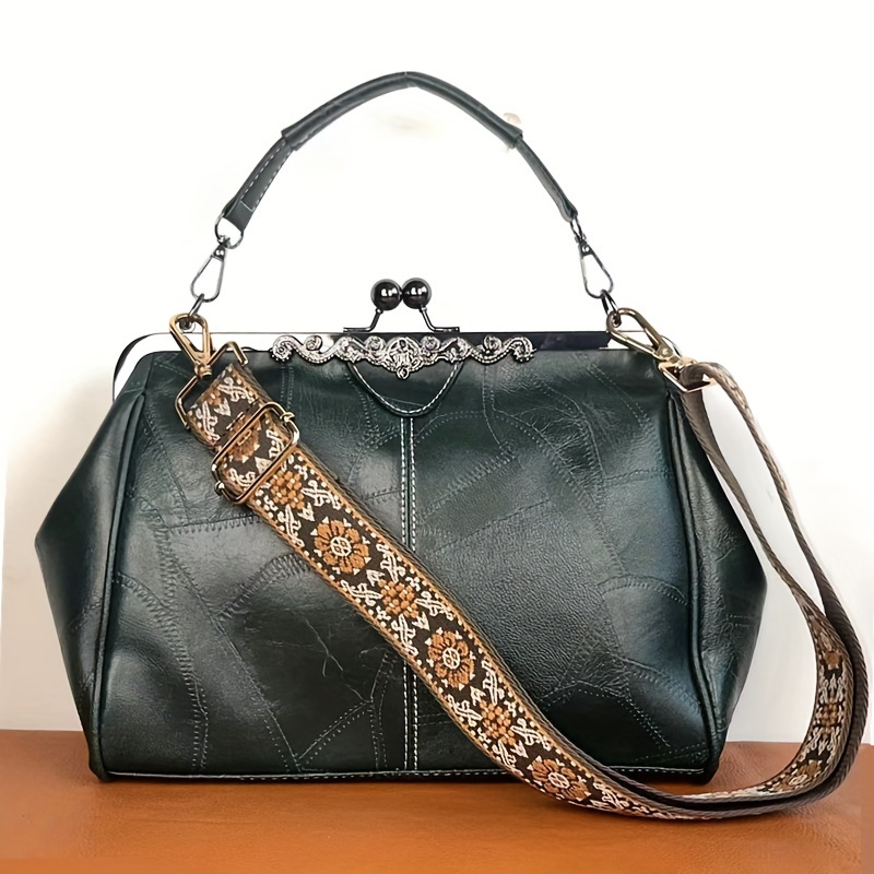 Yogodlns-Sac à bandoulière en cuir vintage pour femme, sacs à poignée supérieure, sac à main décontracté, petit, initié  1524