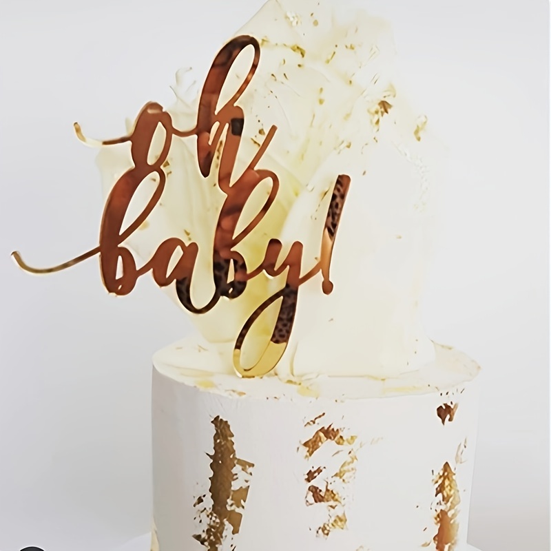 Oh Baby Wooden Cake Topper, Oh Baby Neutral Baby Shower Decoration, Bo