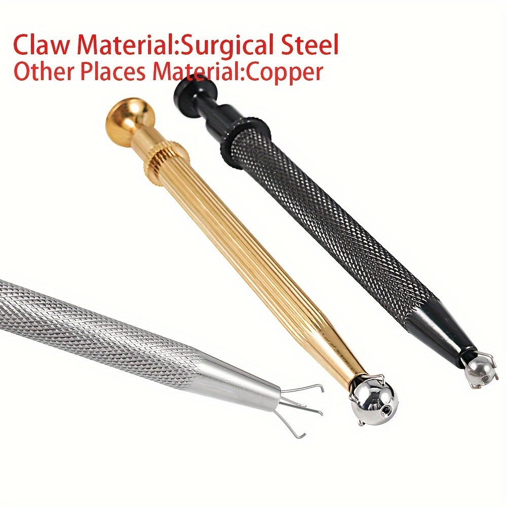 Piercing Ball Grabber Tool Pick Up Tool with 4 Prongs Holder  Diamond Claw Tweezers Small Parts Chips Gems Prong Tweezer Surgical  Stainless Ball Grabber Holder Piercing Tool Jewelry Making Tool 