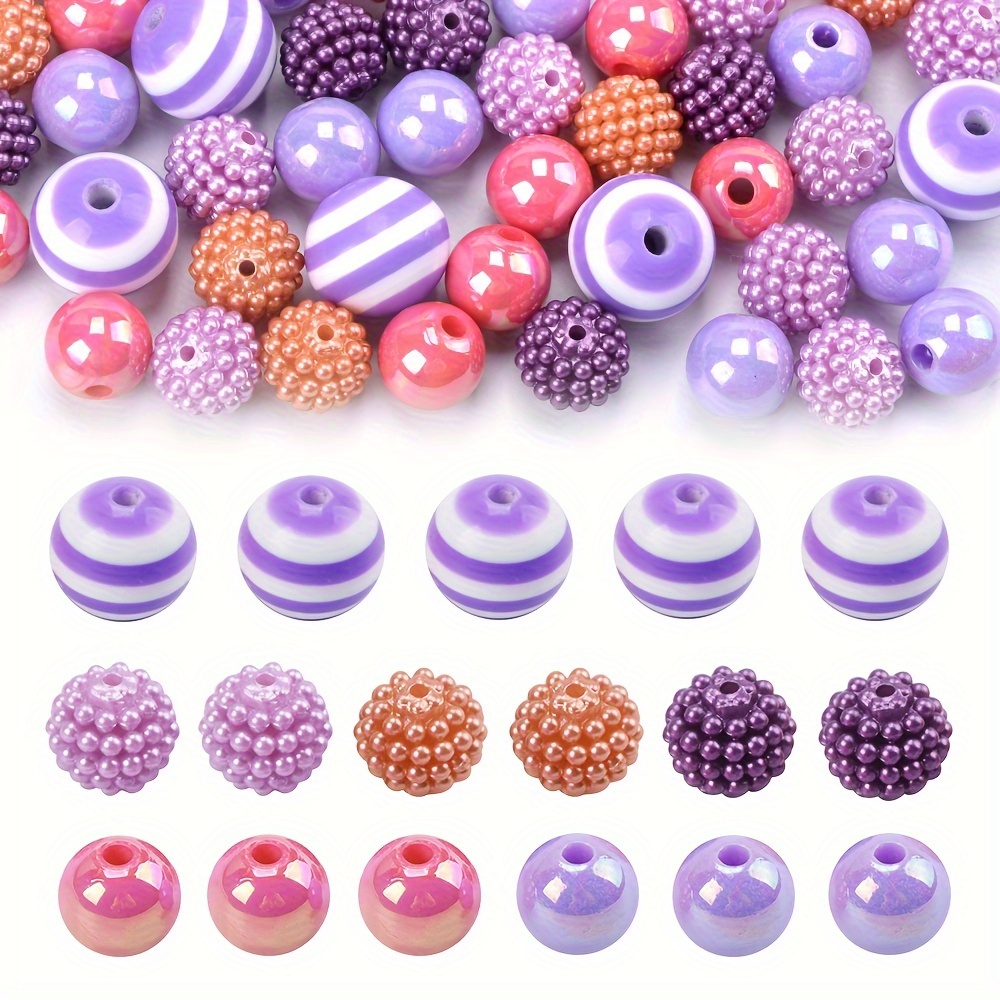 Candy Blue Craft Round Beads For Diy Jewelry Beading Making - Temu