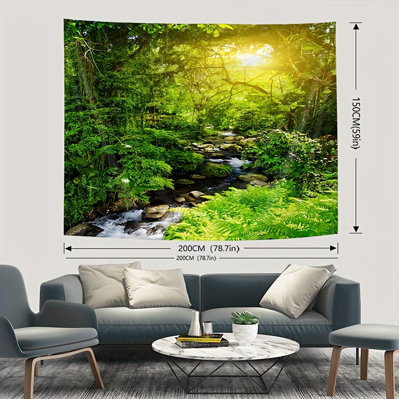 Forest Tapestry Polyester Tapestry Wall Hanging For Living - Temu