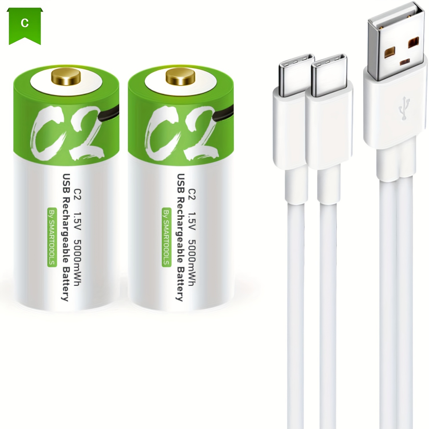 Comprar Batería de iones de litio AA de 1,5 V, batería de litio recargable  AA de 3000 mWh, pilas AA de polímero de litio con cable USB para ratón de  control remoto