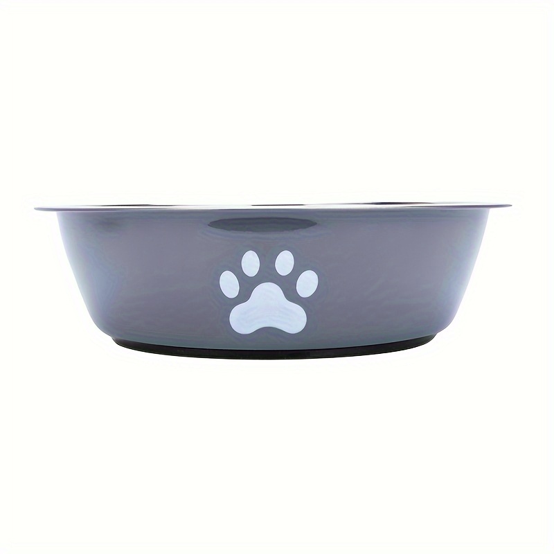 Plastic Paw Print Dog Bowl, Pet Dog Food Bowl Water Bowl, Anti-overturning  Dog Feeding And Drinking Basin - Temu