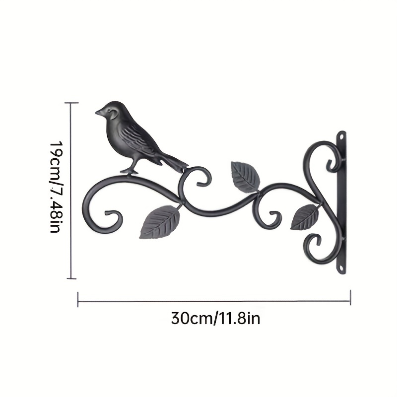 2pcs 6-Inch Iron Hanging Planter Bracket, Wall Hooks For Hanging Birds  Feeders, Latern, Wind Chimes, Coat, Decorative Indoor Outdoor