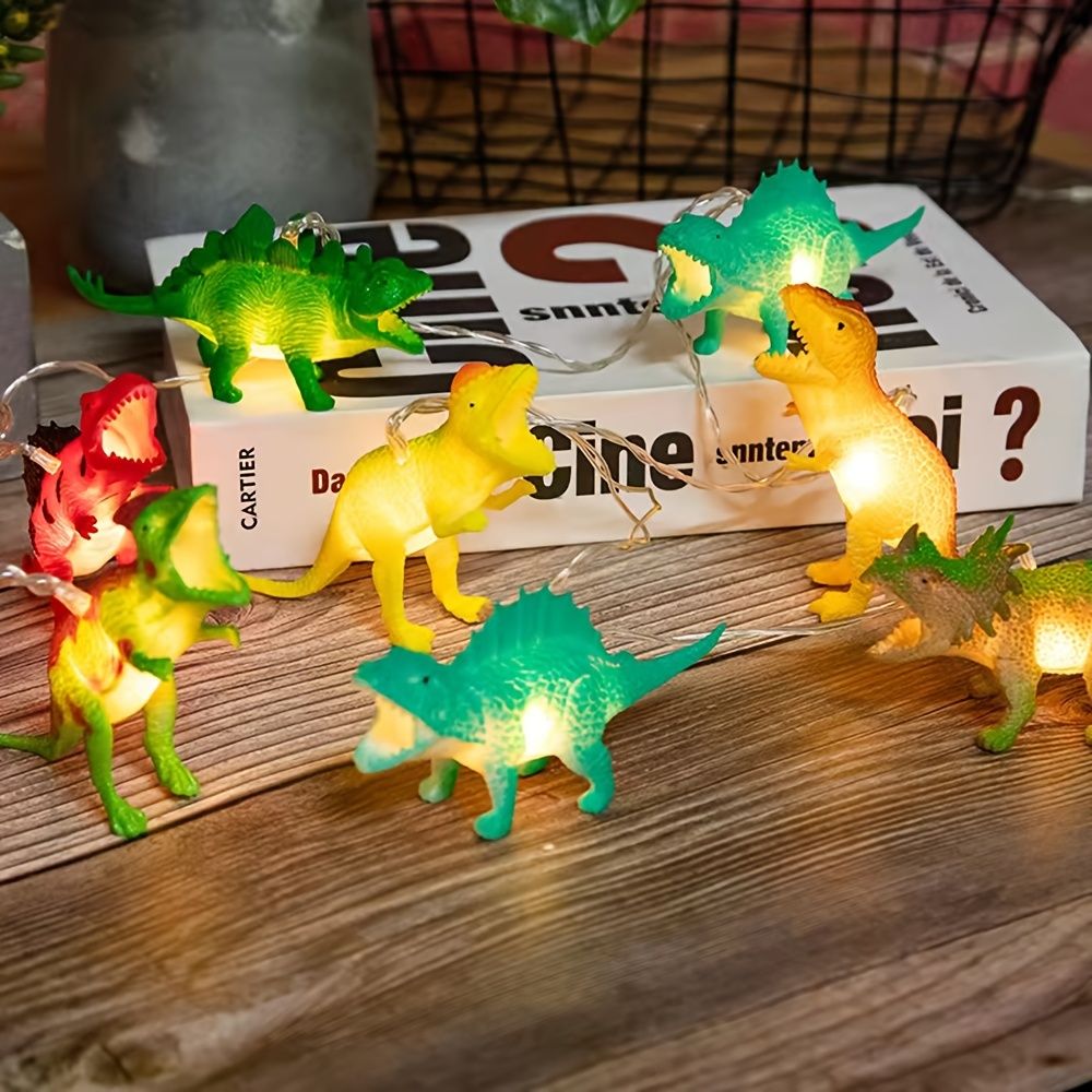 1 Set Of Led String Lights 6 6ft 2m 10 Lights Cartoon Dinosaur Toy String  Lights Colored String Lights - Tools & Home Improvement - Temu