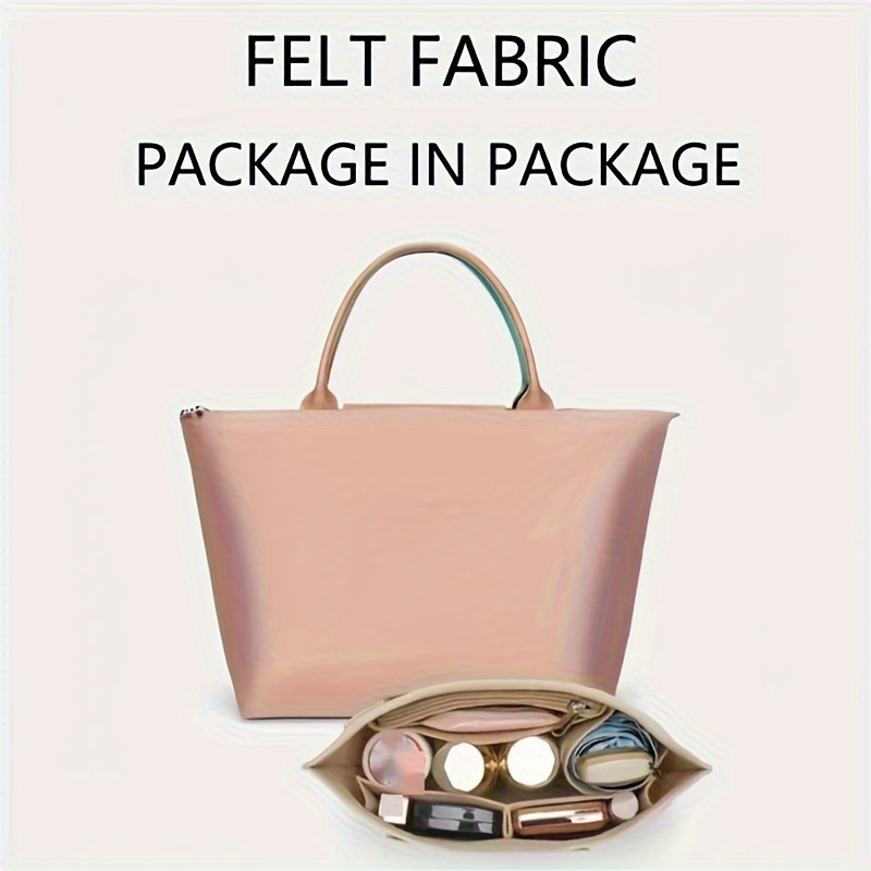 Felt Insert Bag Fits For Handbag Liner Bag Felt Cloth Makeup - Temu