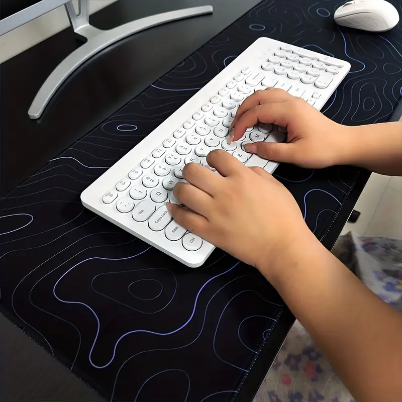 Large Mouse Pad Gaming Desk Mat Xxl Mousepad With Stitched Edges & Rubber  Base ( Thick) In Keyboard Pad Computer Desk Pad For Gaming Office Work Home  Decor Topographic - Temu