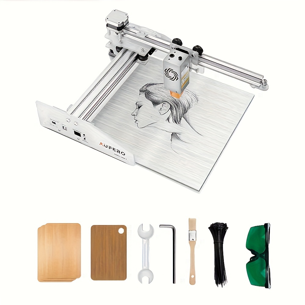 Aufero Portable Laser Engraver, Mini Laser Cutter and Engraver Machine for  Wood and Metal, 32-bit Motherboard LaserGRBL(LightBurn), Eye Protection