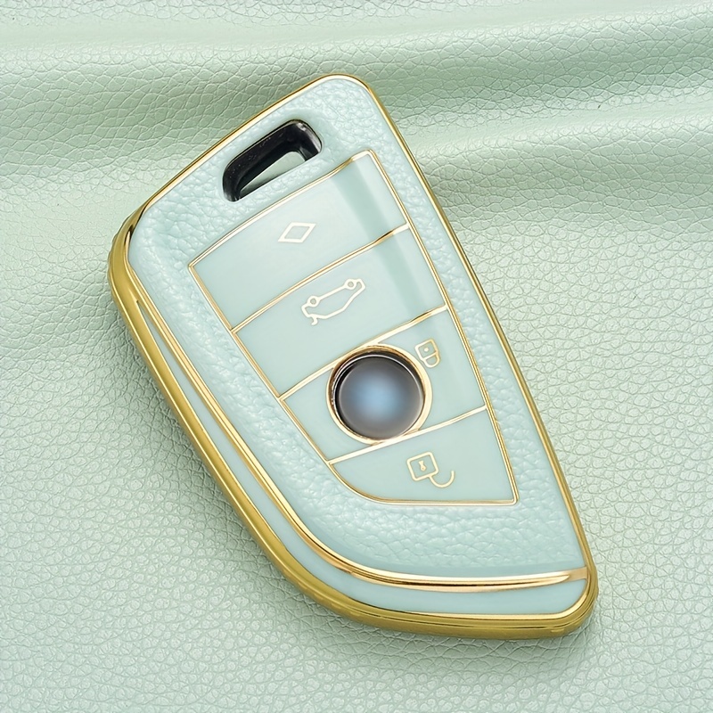 for BMW Key Fob Cover Shell Case fit BMW X1 X2 X3 X5 X6 X7 and Series 1 2 3  4 5 6 7 8 with Gold Key Chain - AliExpress