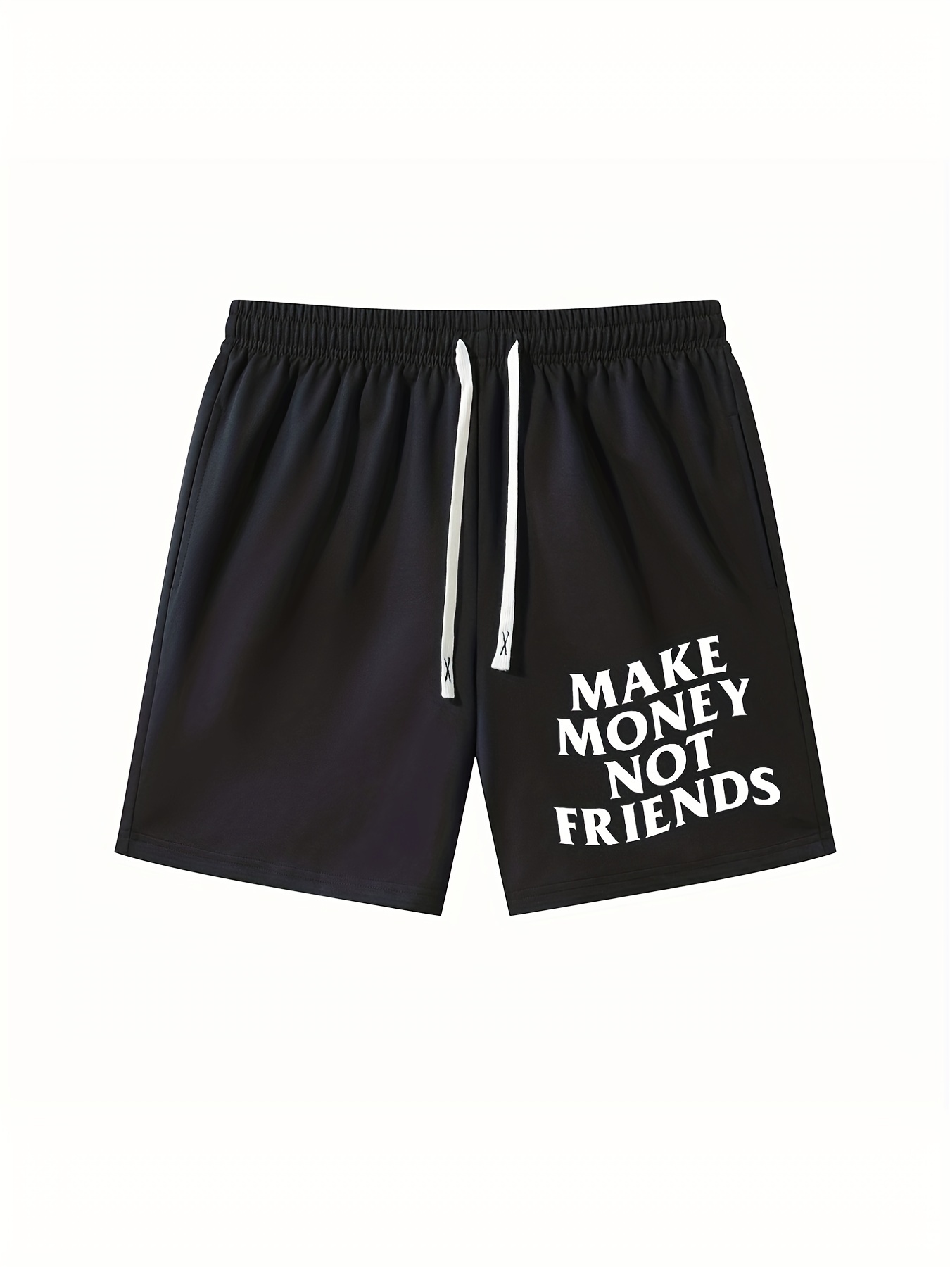 Men's Plus Size Streetwear Shorts, Huge Letter Print Drawstring Stretchy Short  Pants For Comfort & Casual Chic Style, Summer Clothings Men's Fashion  Outfits - Temu