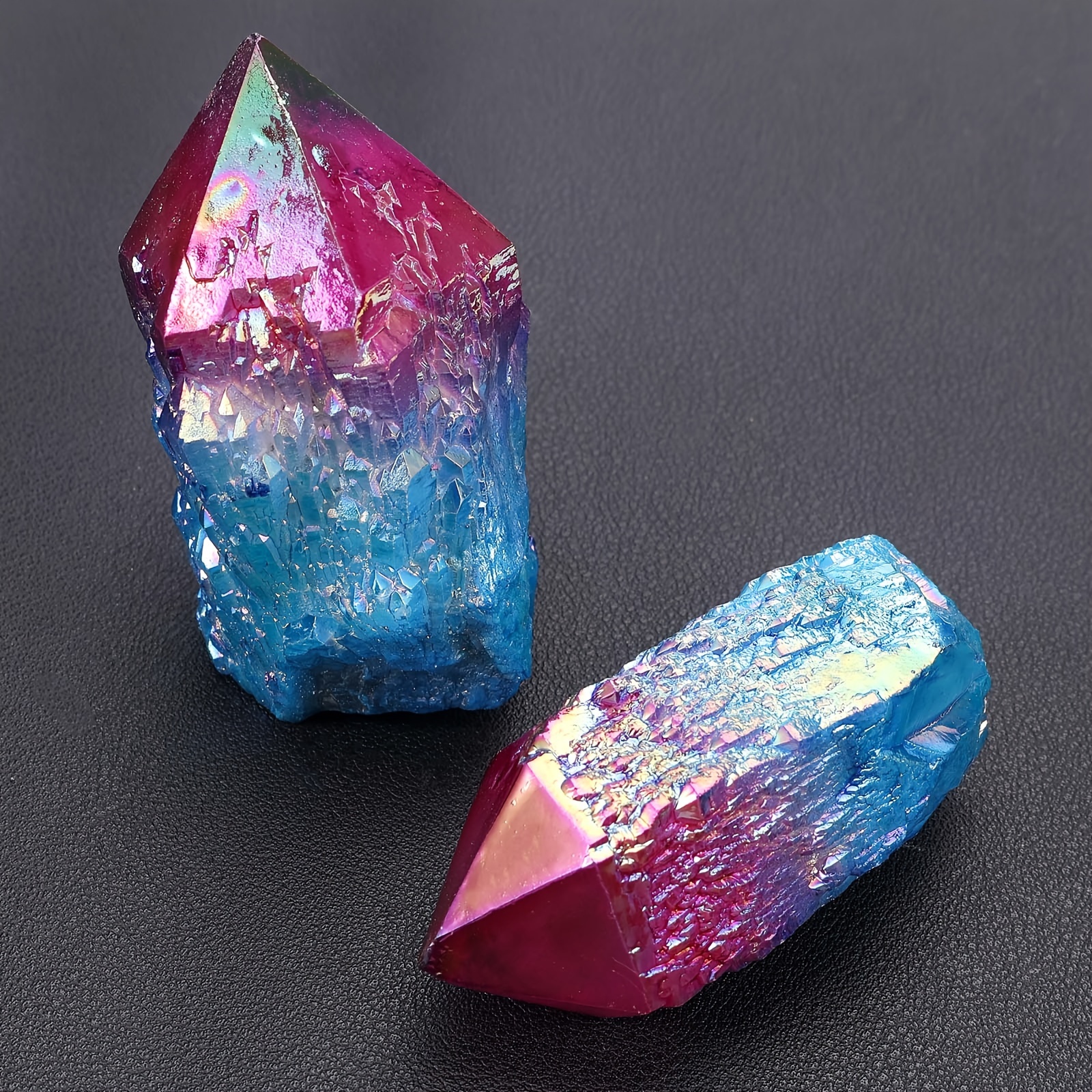 Classic Red And Blue Double Color Exploding Crystal Glass - Temu