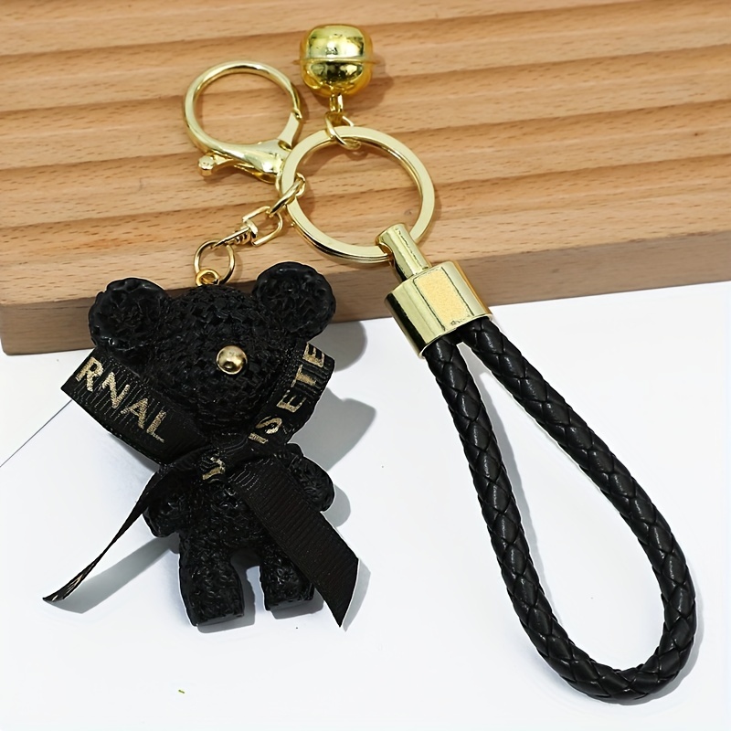 Cute Bear Key Chain Pendant With Bell Cute Cartoon Doll Keychain