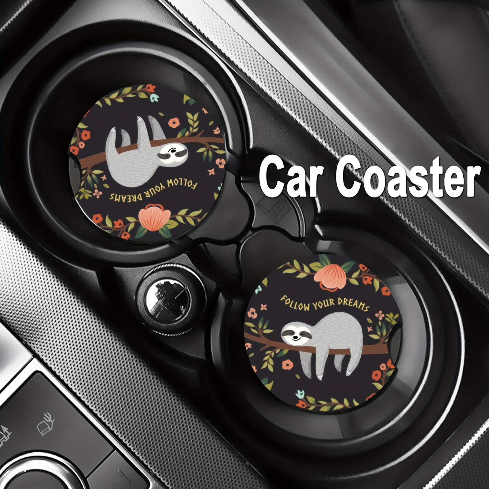 Car Cup Holder Coasters for Mickey Mouse, 2PCS 2.75 Disney Car Coasters  for Mickey Mouse Car Cup Holder Insert Coasters Car Decoration Gifts by