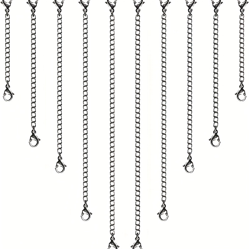 Necklace Extenders,10pcs Stainless Steel Extension Chains For