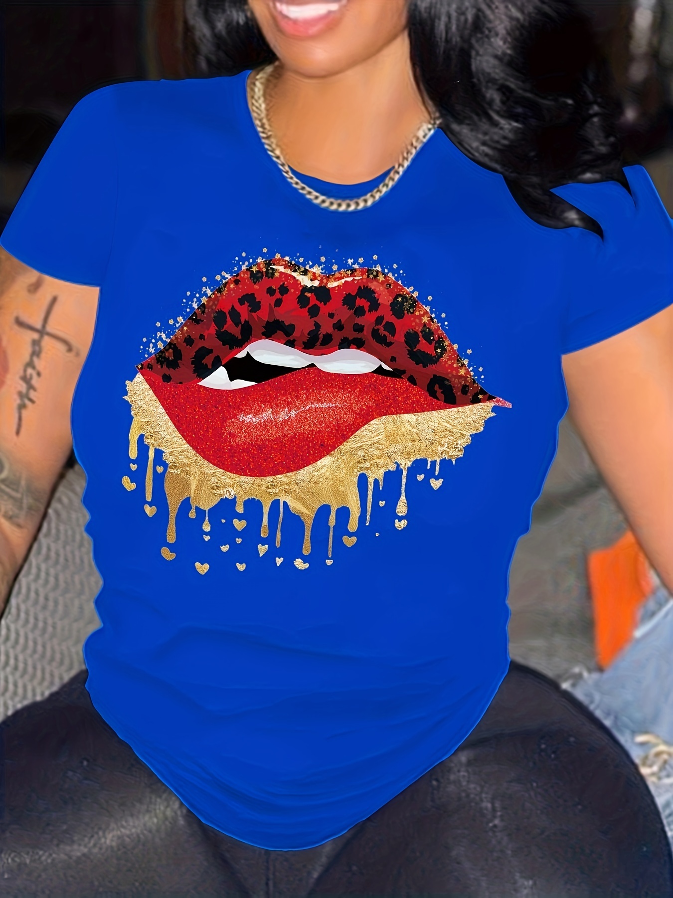 Dropship Plus Size Sexy T-shirt; Women's Plus Leopard Print Long Sleeve  Ripped Drawstring T-shirt to Sell Online at a Lower Price
