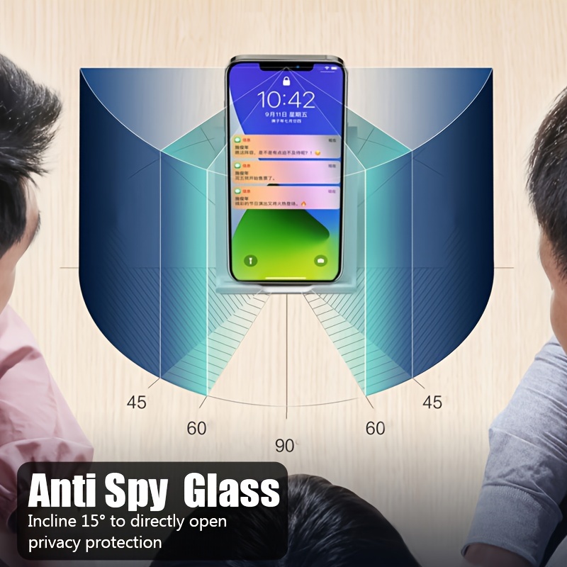 Full Cover Anti-Spy Screen Protector For iPhone 11 12 13 PRO MAX Privacy  Glass For iPhone 14 Pro 15 Pro Max XS XR Tempered Glass