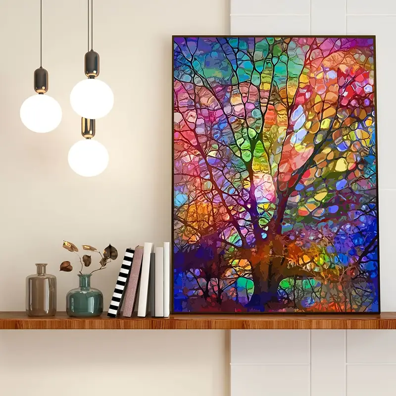 Diamond Painting Kits For Adults, 5D Full Round Rhinestone Diamond Art  Colorful Tree Gem Arts Perfect For Home Wall Deco12x16inch