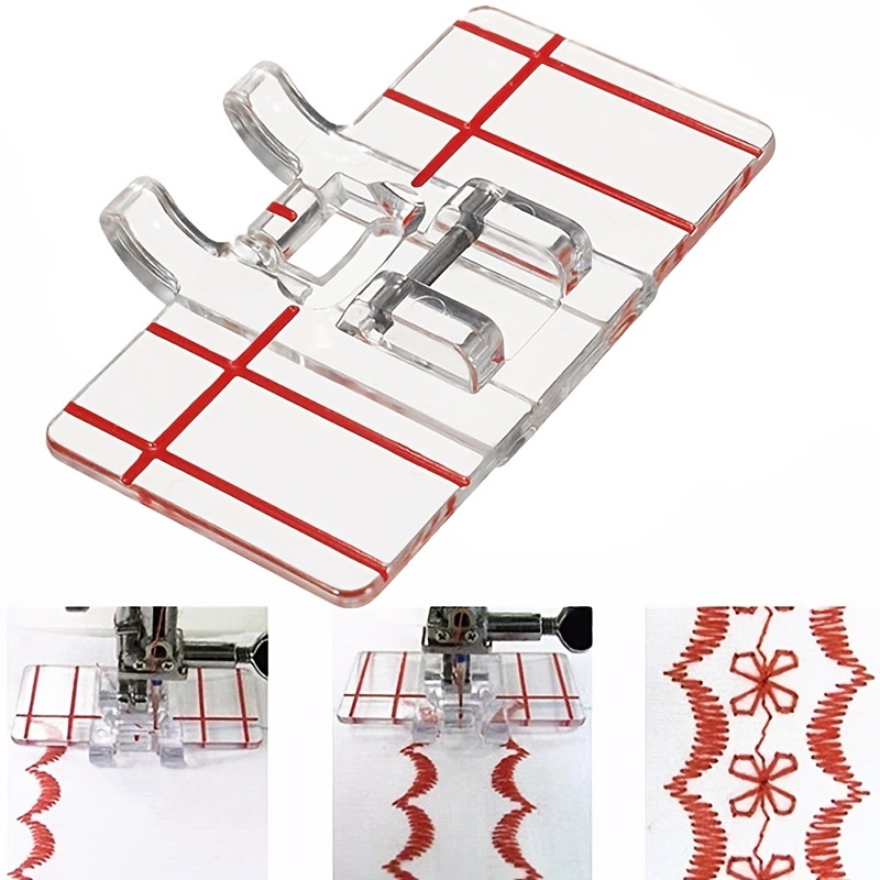 Plastic Parallel Guide Stitch Foot Presser For Home Domestic - Temu