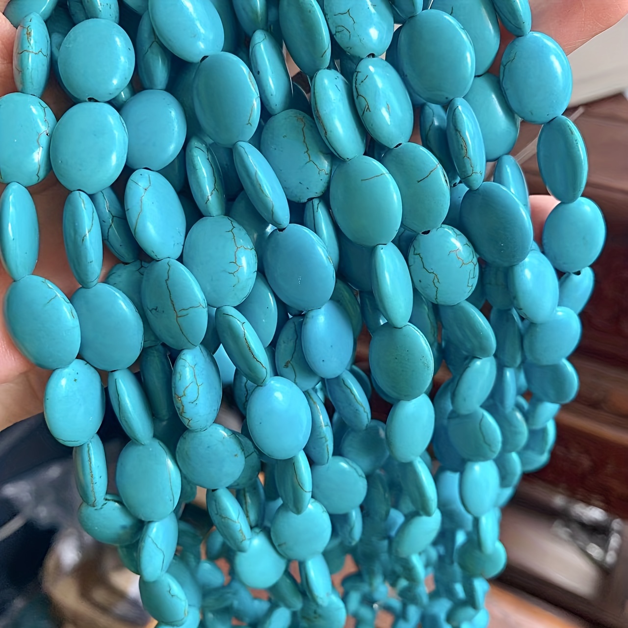 140pcs 3MM Natural Turquoise Stone Beads Round DIY Blue Turquoise Beads -  Perfect For Necklace Bracelet Jewelry Making