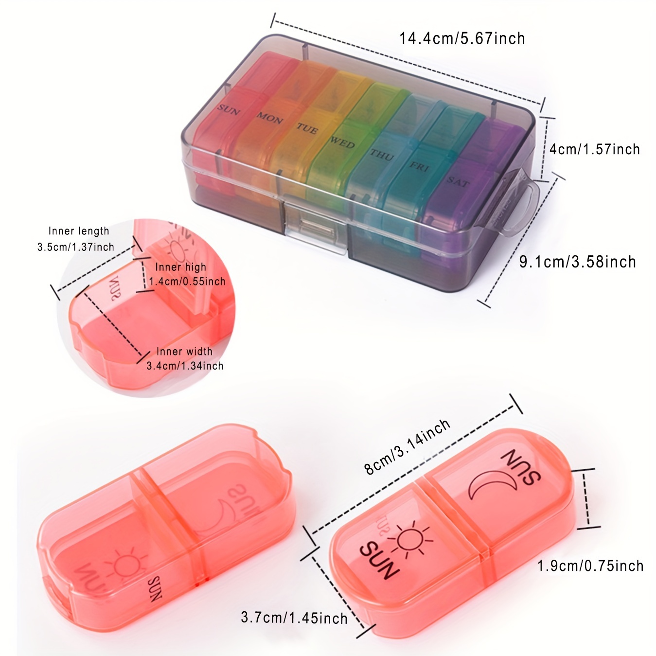 My Melody Pill Box Medicine Case Vitamin Holder Storage Box 7