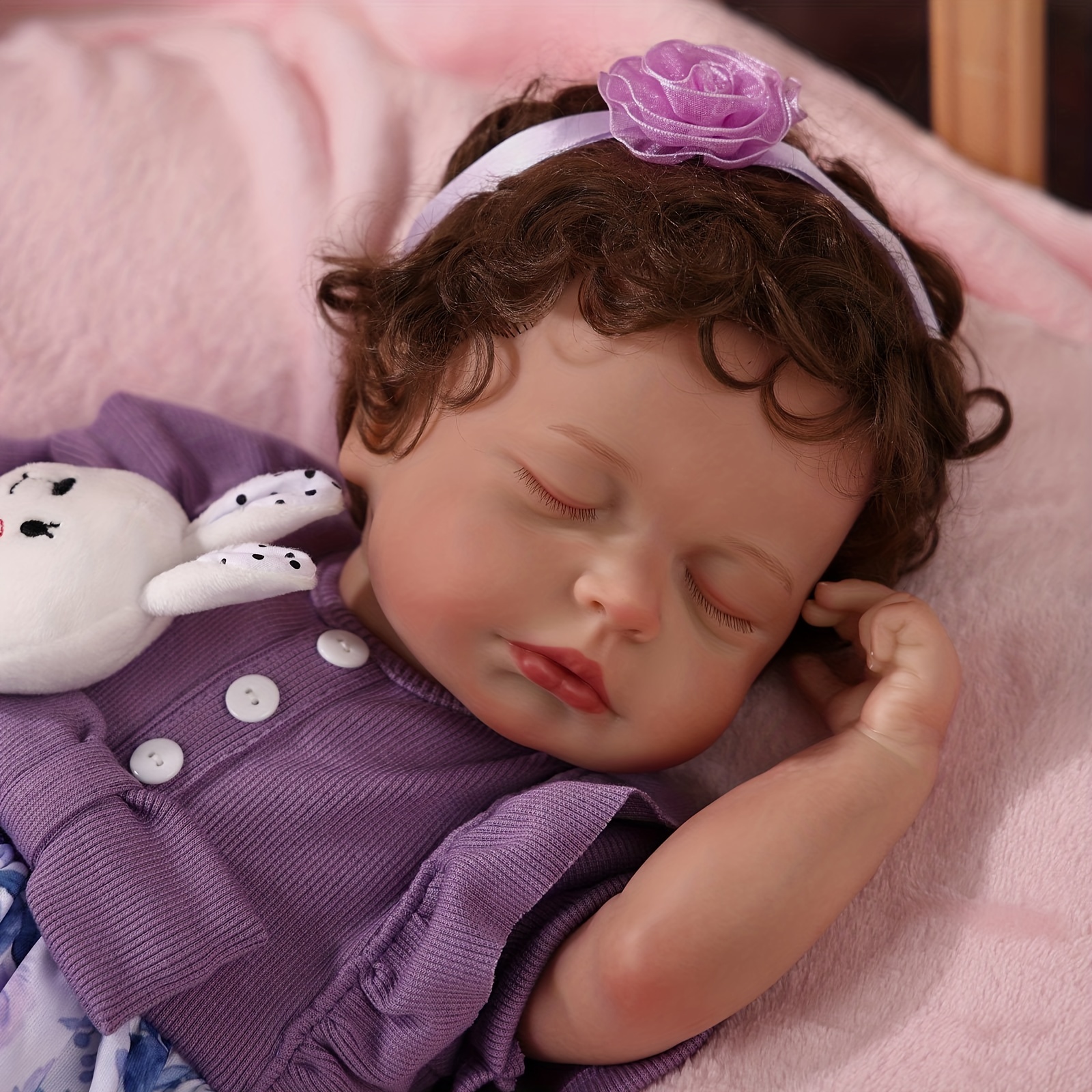 Sleeping Reborn Baby Doll Lifelike Soft Silicone Newborn Girls Bedtime Toys  Girls Birthday Gift Halloween/thanksgiving Day/christmas Gift - Temu