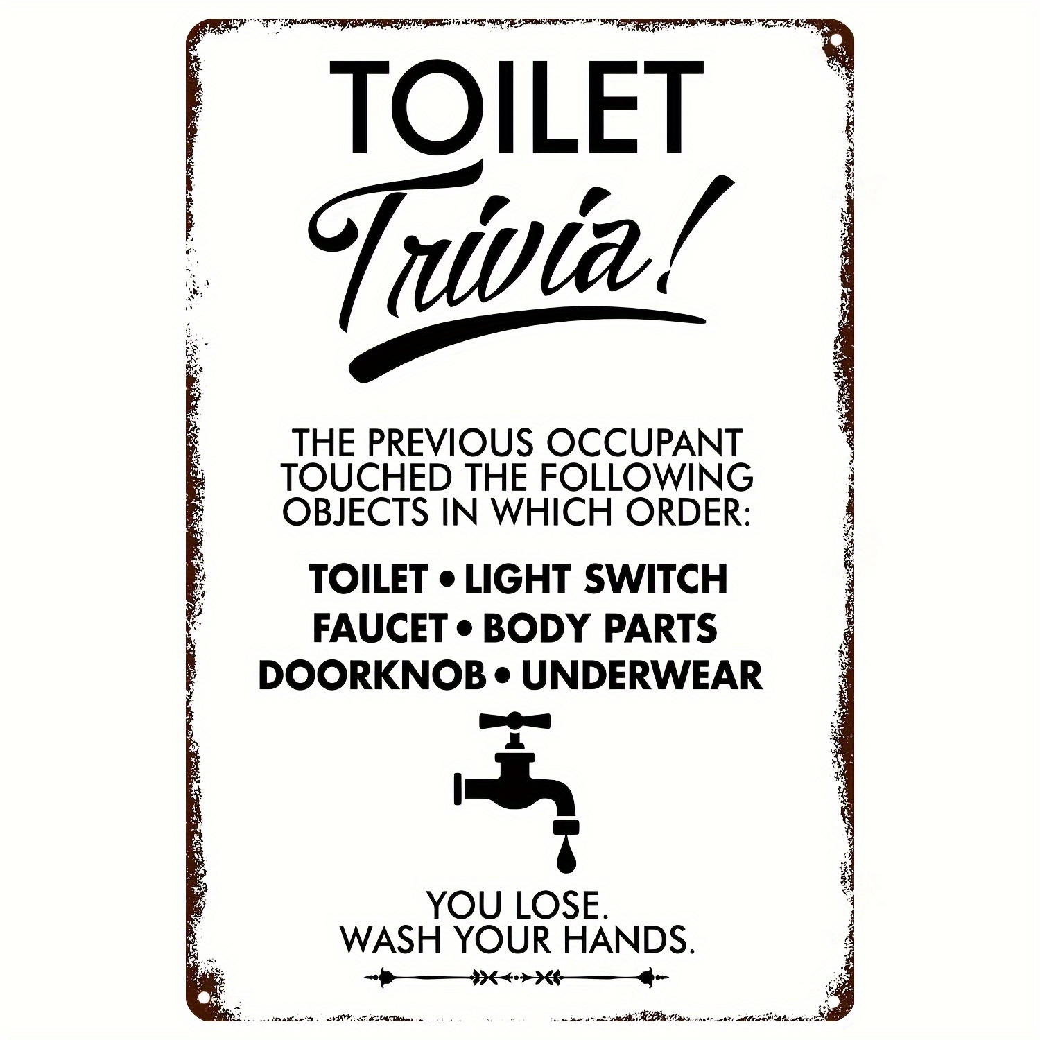 Funny Bathroom Signs - Temu