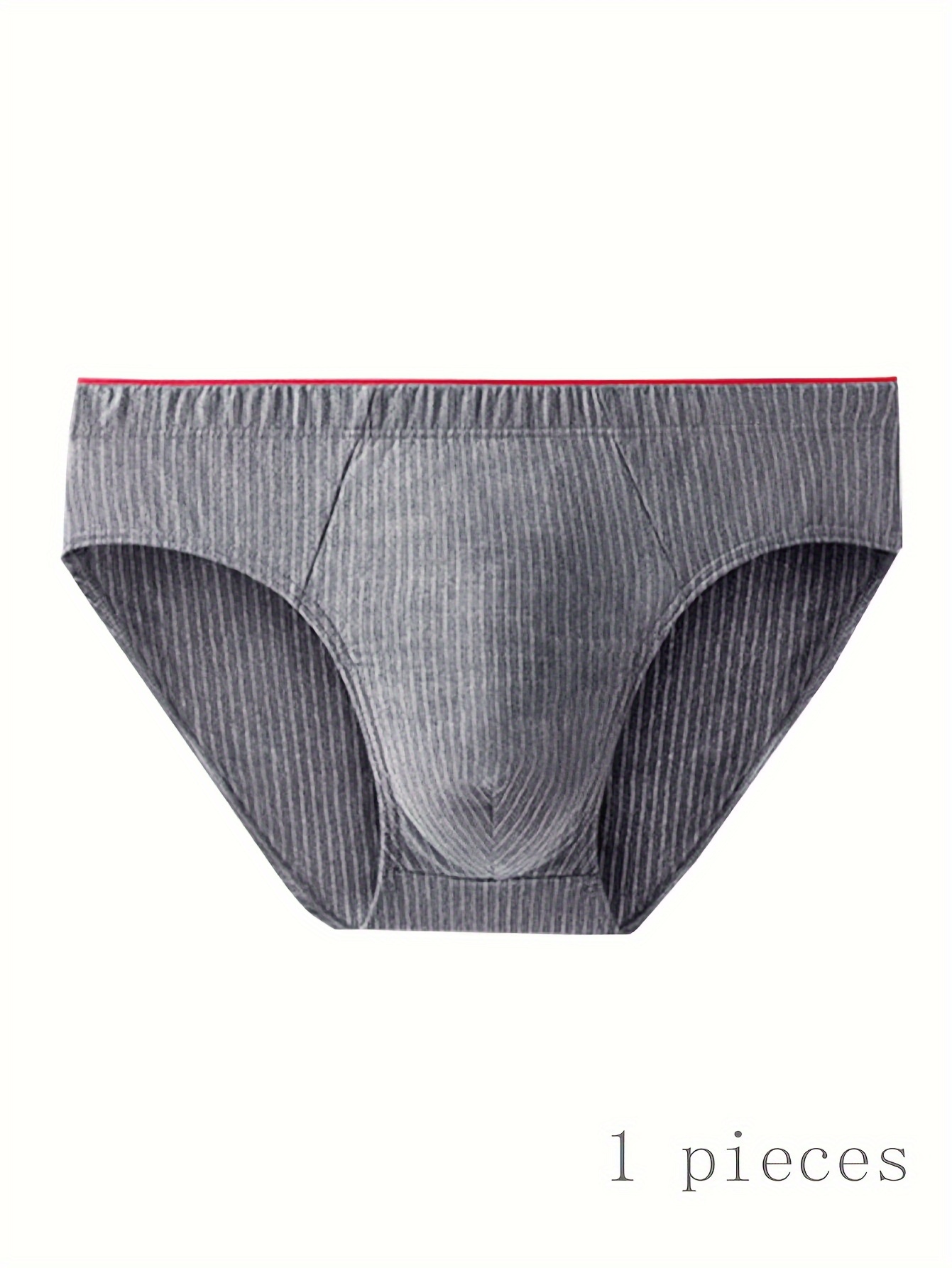 Men's Antibacterial Fashion Breathable Comfy Briefs, Men's Casual Striped  Underwear Business