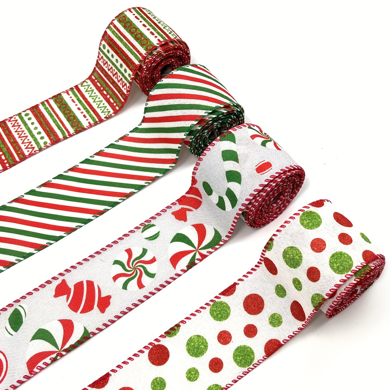 5 Yards Burlap Wired Ribbon Christmas Wrapping Ribbons - Temu