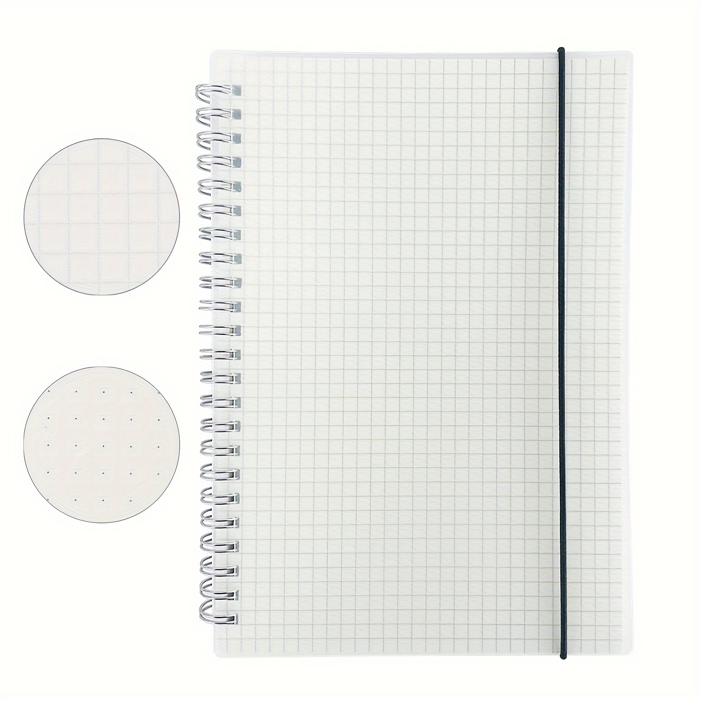 Lot de 2) A5 Dot Grid Bullet Journal 80 g/m² Cahier à spirale 5,7 x 8,3  pouces - 80 feuilles par livre, papier pointillé épais, 