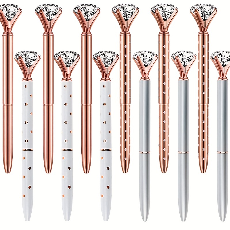 Diamond Pen Fun Fancy Crystal Diamond Pen Shiny Metal Pen - Temu