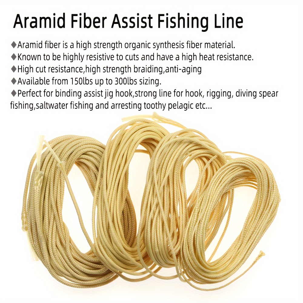 150lb Aramid Fiber Braided Assist Fishing Line 8/16 Strands - Temu