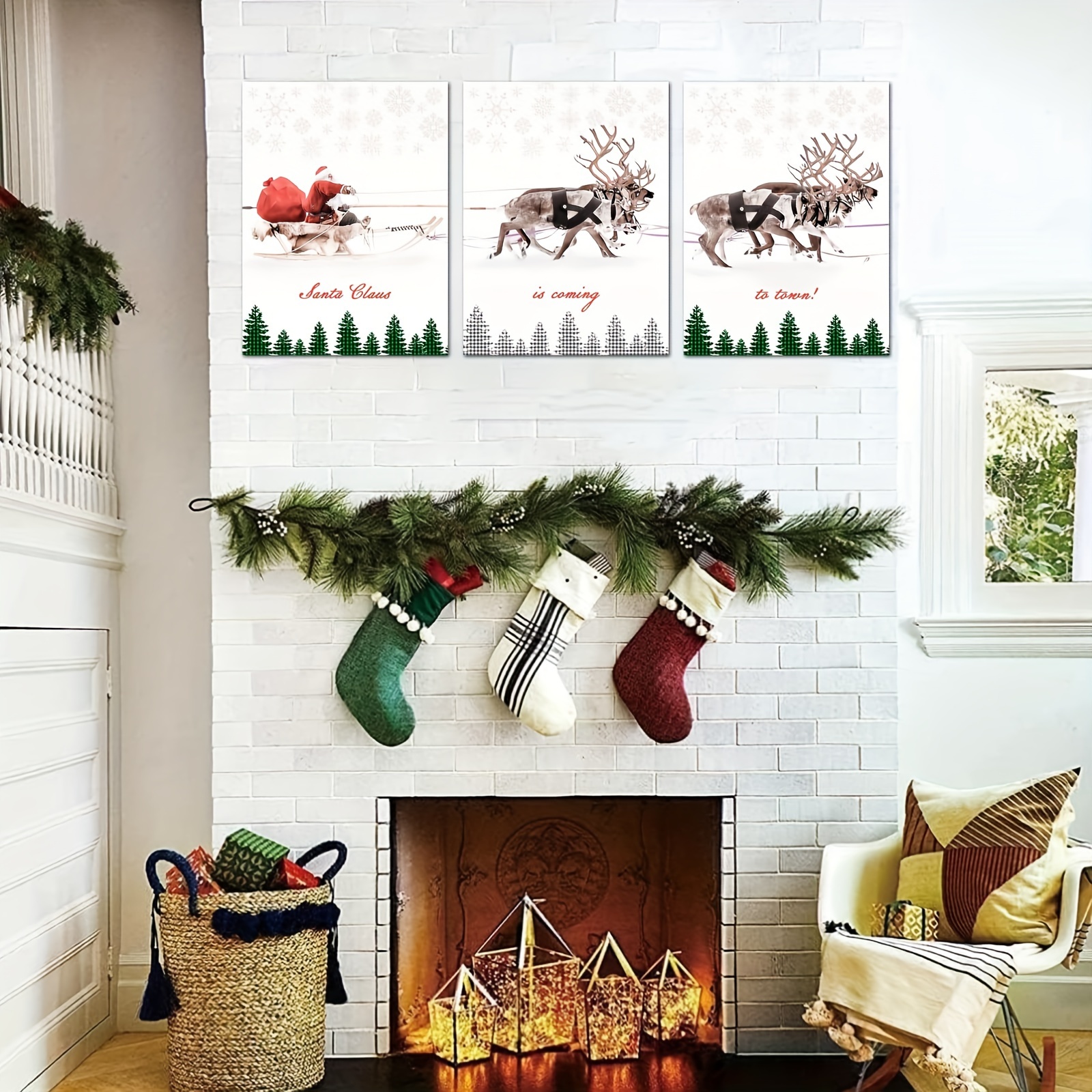 【2024年製 新品】 トナカイ ＆ ソリ クリスマス 飾り Christmas インテリア クリスマス