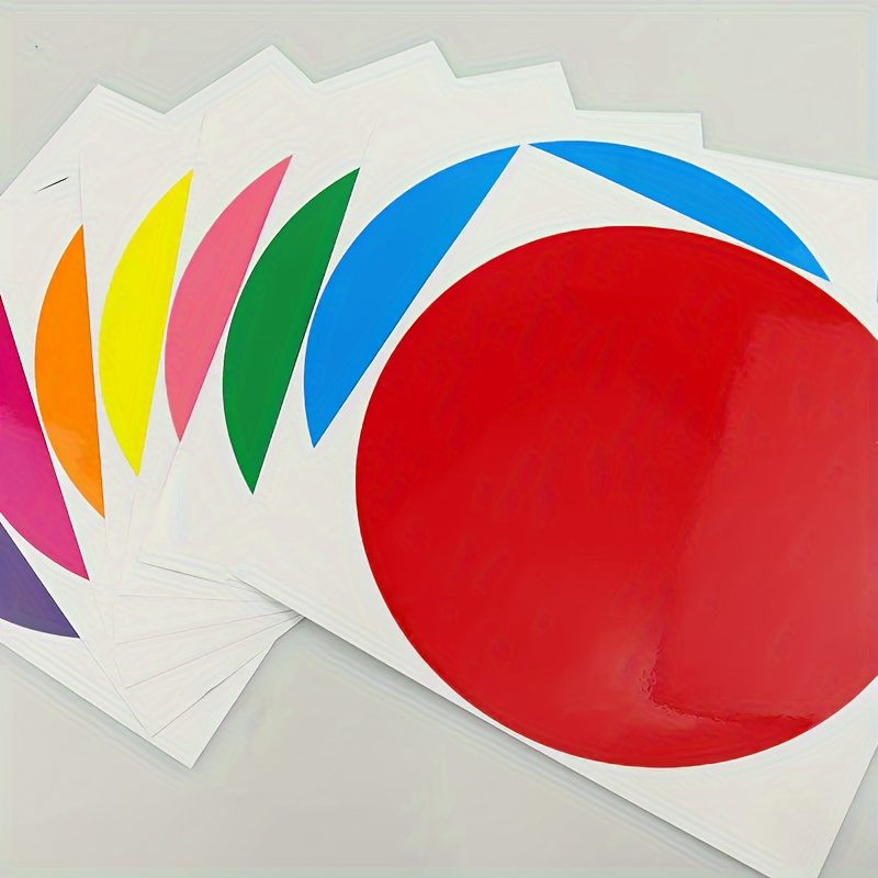Image of 8pcs Colorful Dry Erase Dot Circles Whiteboard Marker Removable Stickers: ! For Group Office Meeting Rooms, Home Refrigerators, Wall, Windows, Floor - Everywhere For You To !