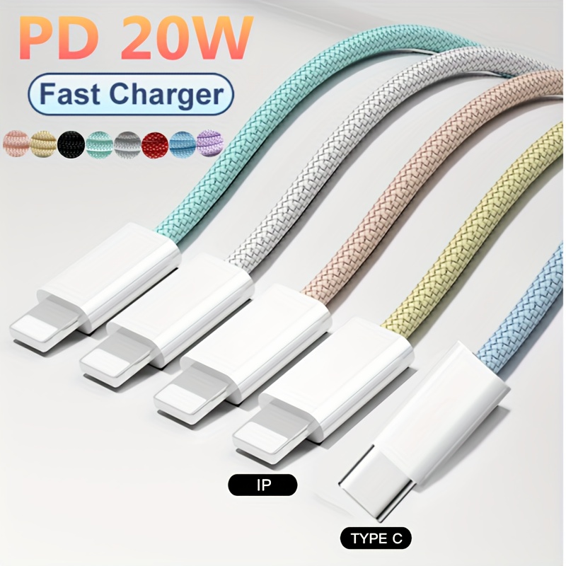 3.28ft/39.37inch Pd 20w Cable Usb Iphone Tipo C Cargador 8 - Temu
