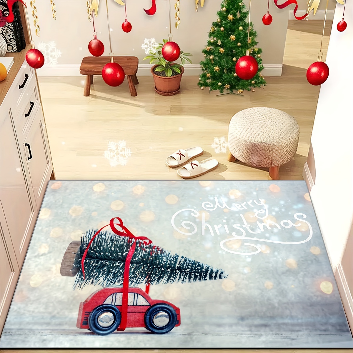 Christmas Decor Mat Non slip Floor Mats Bathroom Floor - Temu