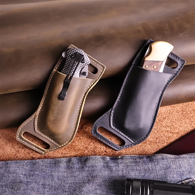 

1pc Men's Casual Outdoor Daily Commuting, Fishing, Hunting And Camping Folding Knife Sheath Bag